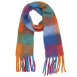 Echarpe plaid Femme avec franges Multicolore