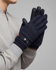 Gants Homme tissu lainé Marine