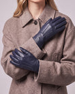 Gants Femme 3 baguettes cuir Denim