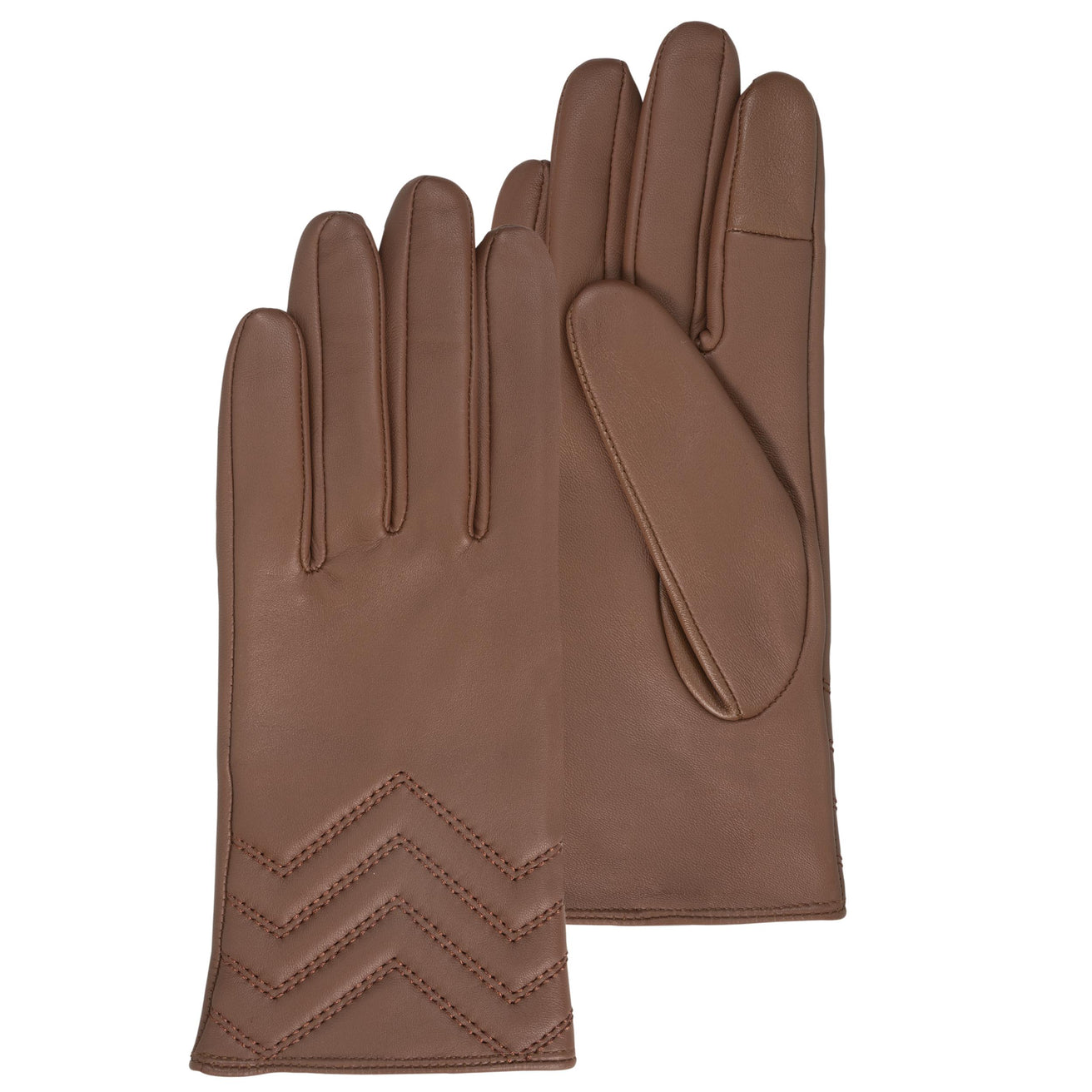 Gants Femme Cuir d'agneau Cognac surpiqûres
