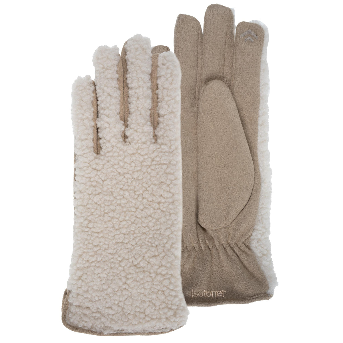 Gants Femme Sherpa Tactiles Beige