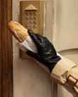 Gants Femme Tactiles Cuir d'Agneau Noir Léopard