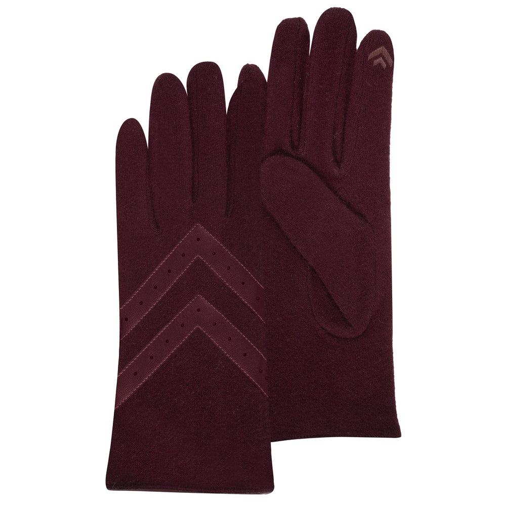 Gants Femme Tactiles Laine Bordeaux - Isotoner