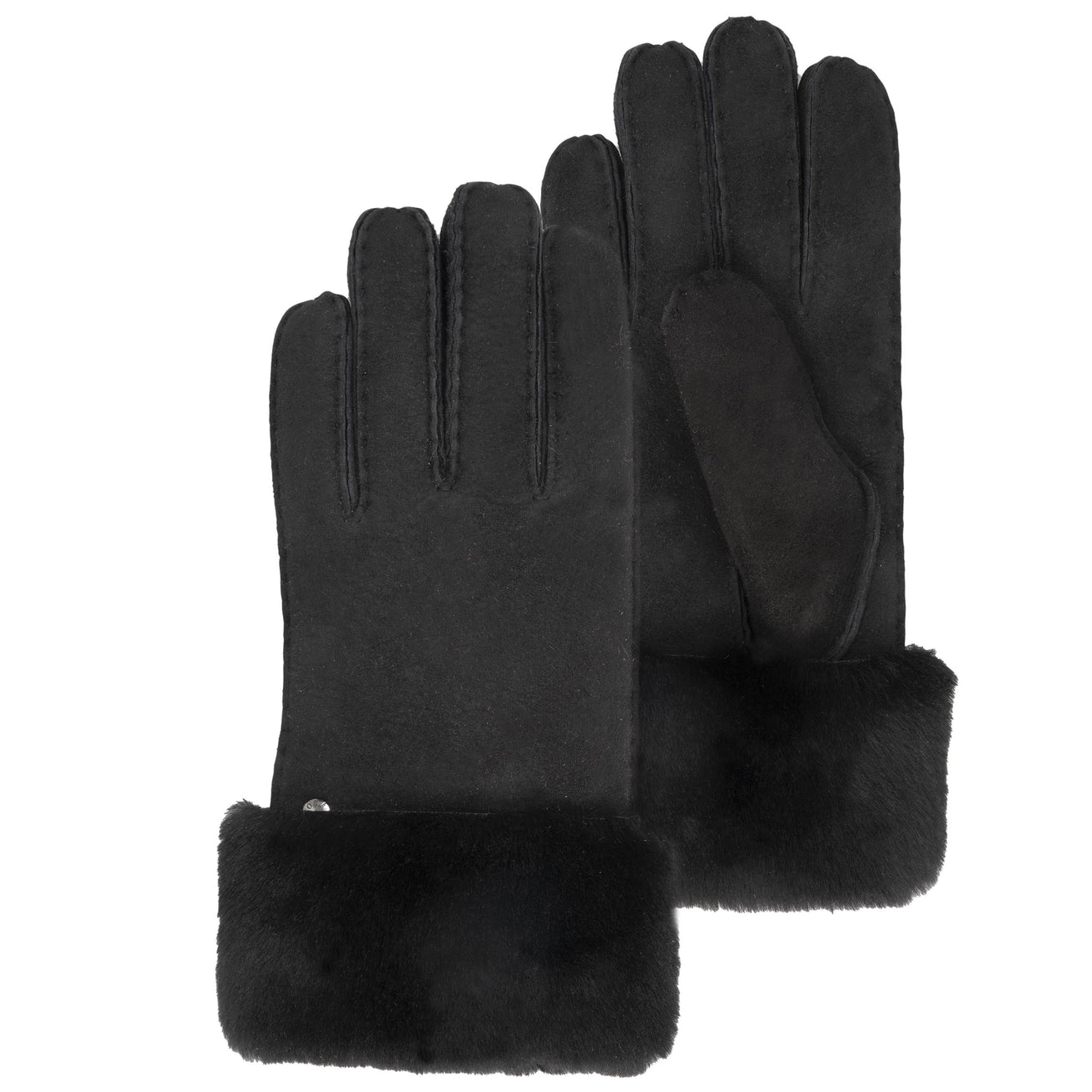 Gants Femme cuir/fourrure chaud Noir