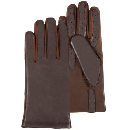 Gants Femme tactiles cuir de mouton Marron - Isotoner