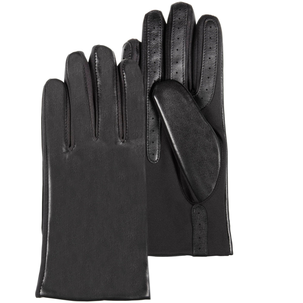 Gants Femme tactiles cuir de mouton Noir - Isotoner