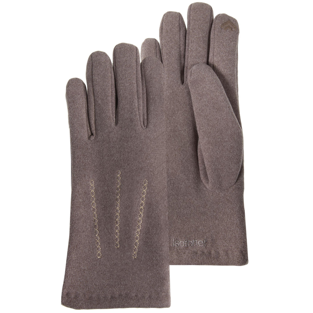 Gants Femme Microfibre Tactiles Taupe - Isotoner