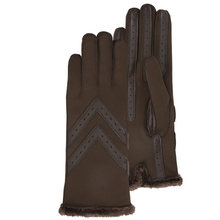 Gants Femme tissu extensible Marron - Isotoner