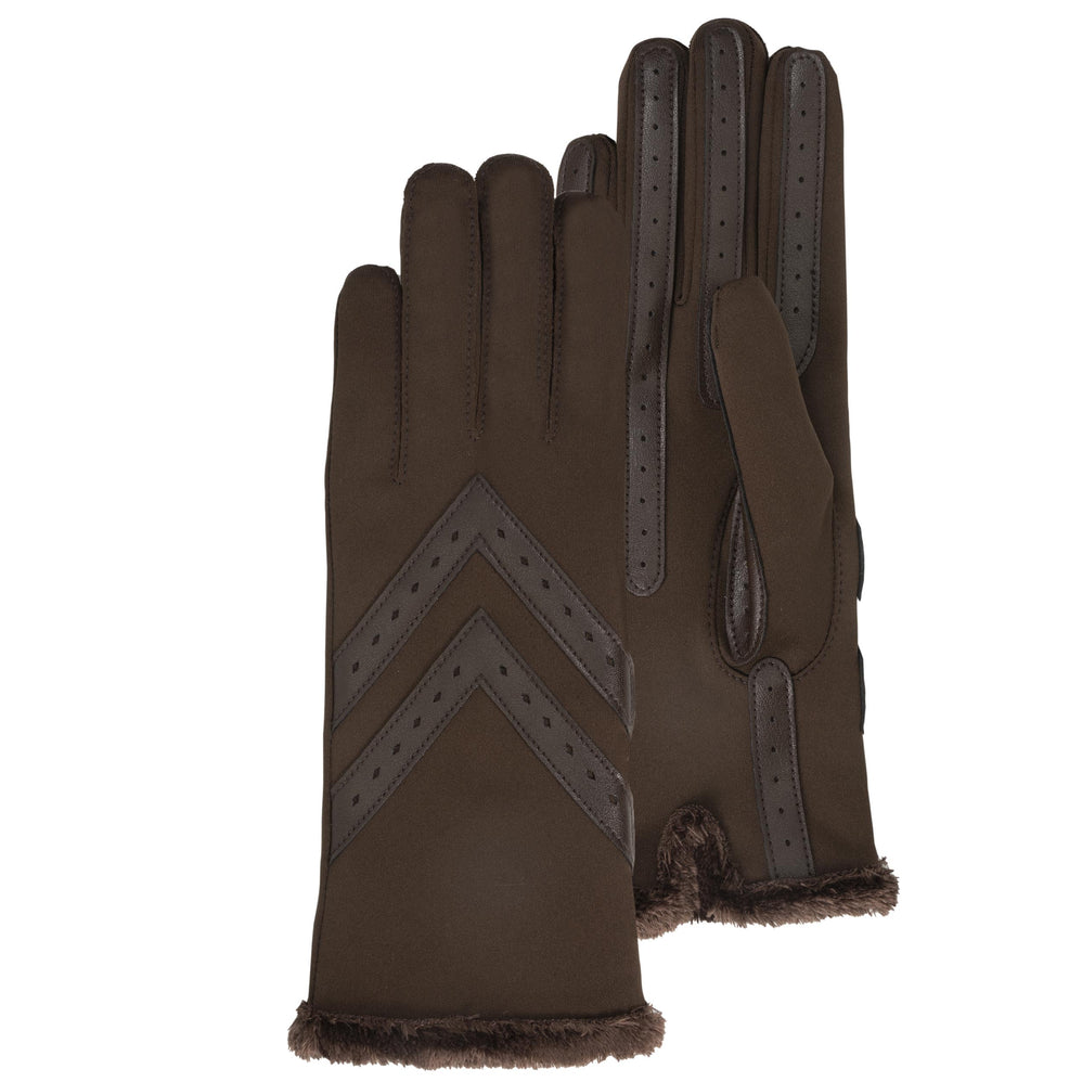 Gants Femme tissu extensible Marron - Isotoner
