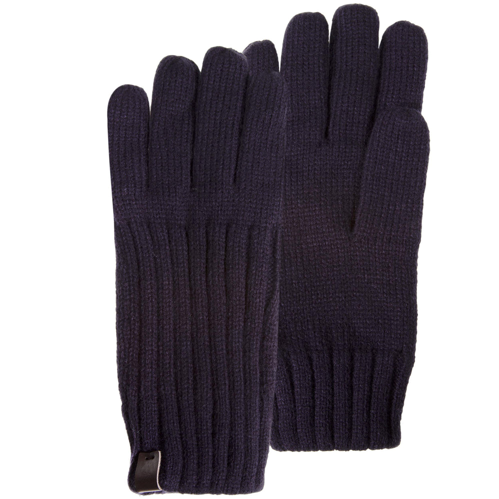 Gants Homme Maille côtelée Marine - Isotoner