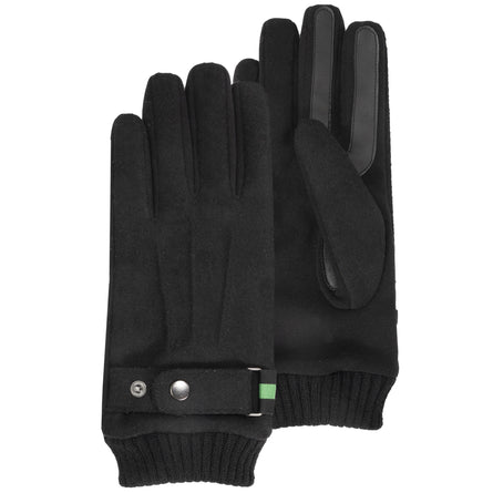 Gants Homme tissu lainé Noir - Isotoner