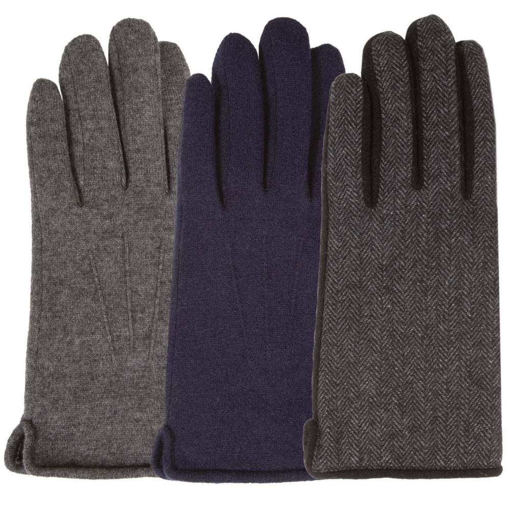 Gants Homme tactiles laine chevrons - Isotoner