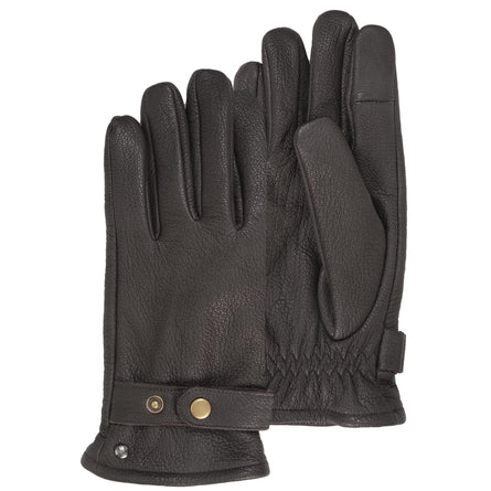 Gants cuir Homme Marron patte de resserrage - Isotoner
