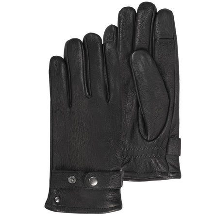 Gants cuir Homme Noir patte de resserrage - Isotoner