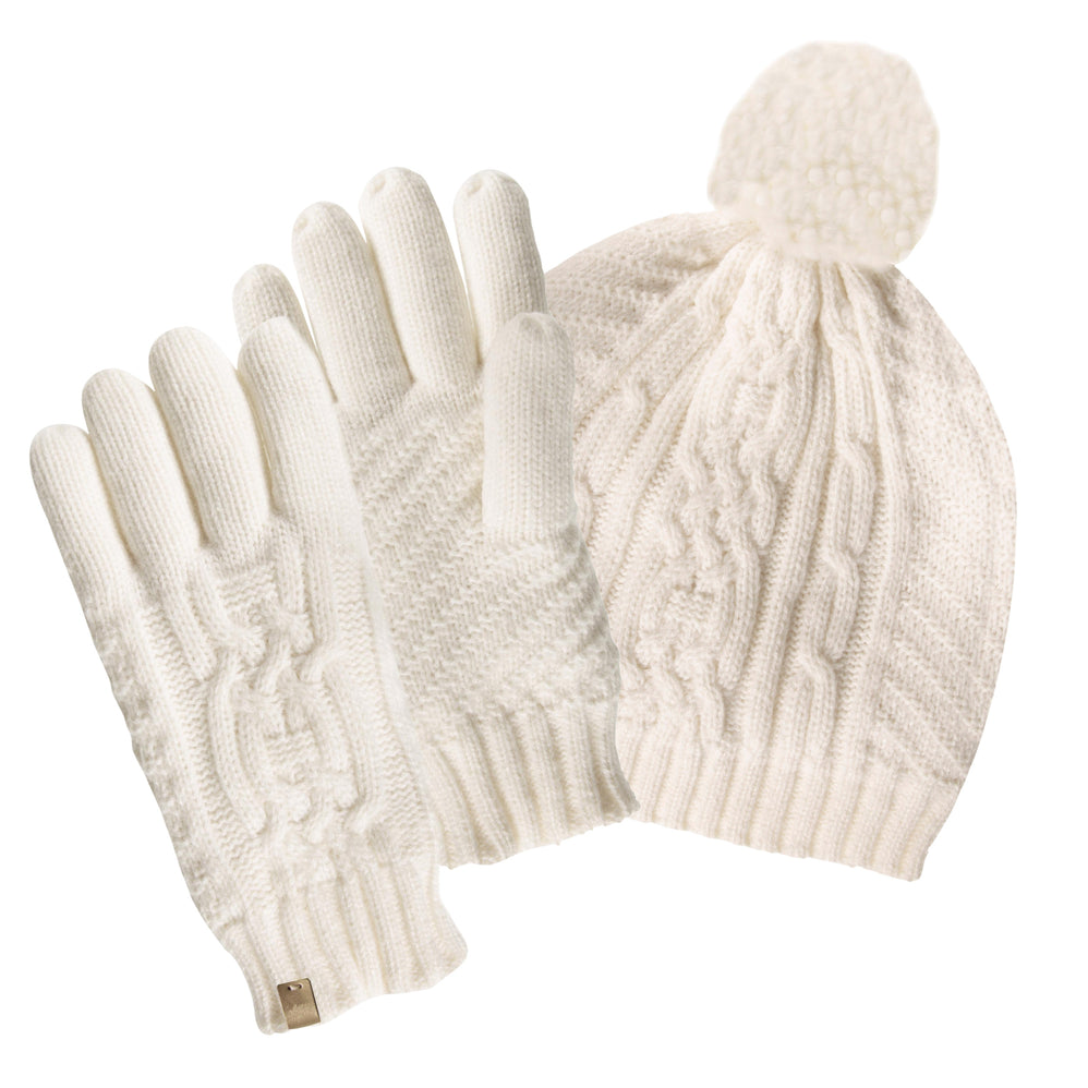 Bonnet Femme Maille d'Aran Blanc - Isotoner