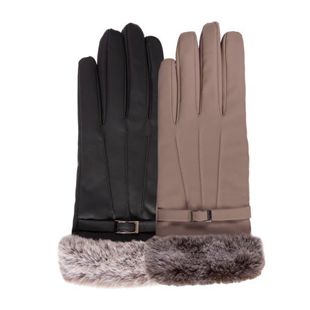 Gants Femme tactiles peau de pêche Beige - Isotoner