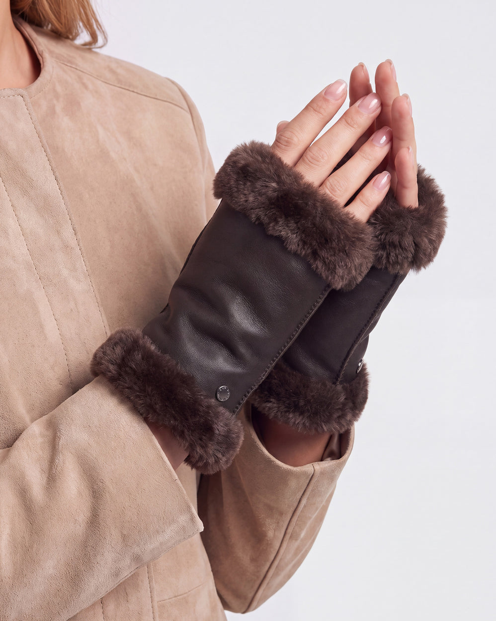 Mitaines Femme cuir d’agneau Marron - Isotoner