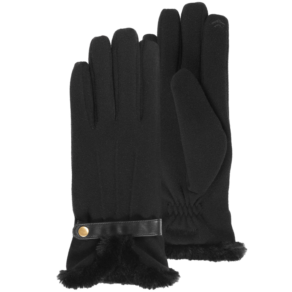 Gants femme Noir tactiles microfibre - Isotoner