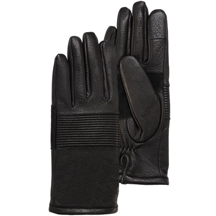 Gants Femme spécial vélo en cuir tactiles Noir - Isotoner