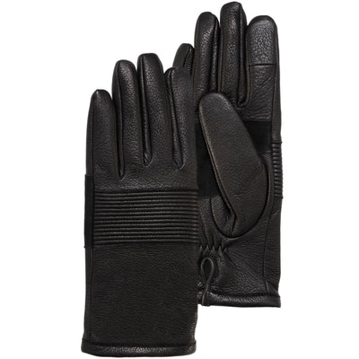 Gants Femme En Cuir Fin Noir Vintage - Taille 7.5 Doublure Acrylique