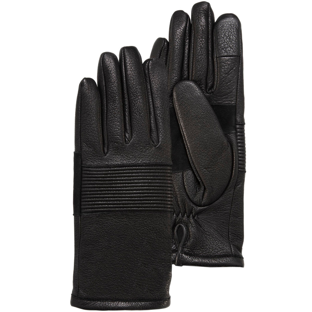 Gants Femme spécial vélo en cuir tactiles Noir - Isotoner