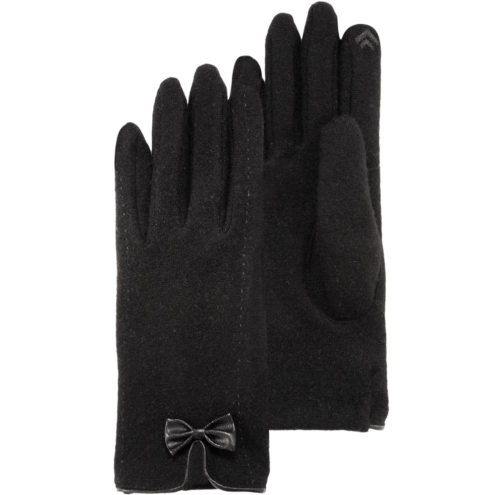 Gants Femme tactiles nœud Noir - Isotoner