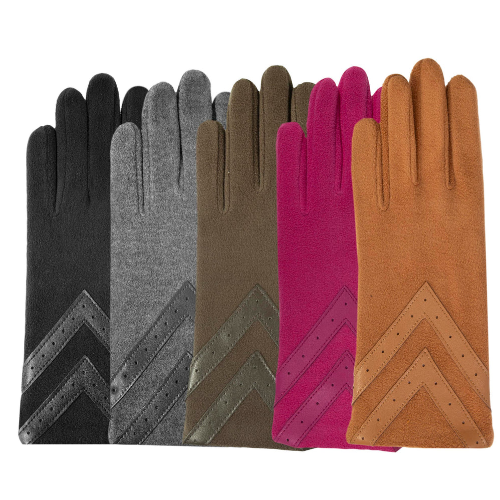 Gants Femme tactiles Polaire Recyclée Cognac - Isotoner