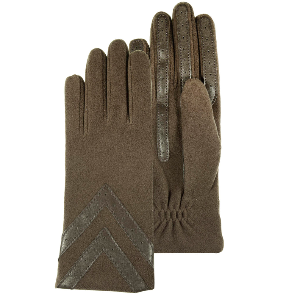 Gants Femme tactiles Polaire Recyclée Kaki - Isotoner