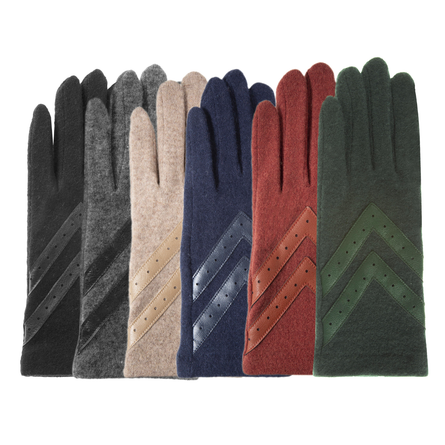 Gants Femme tactiles laine Mandarine - Isotoner