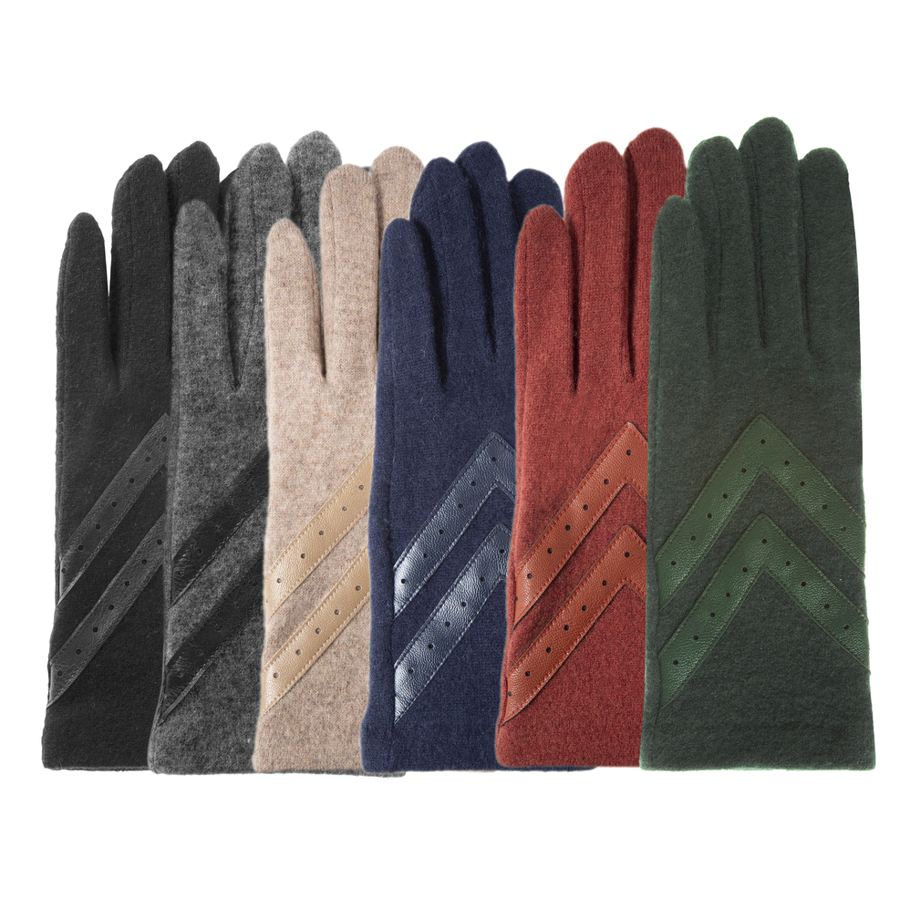 Gants Femme tactiles laine Mandarine - Isotoner