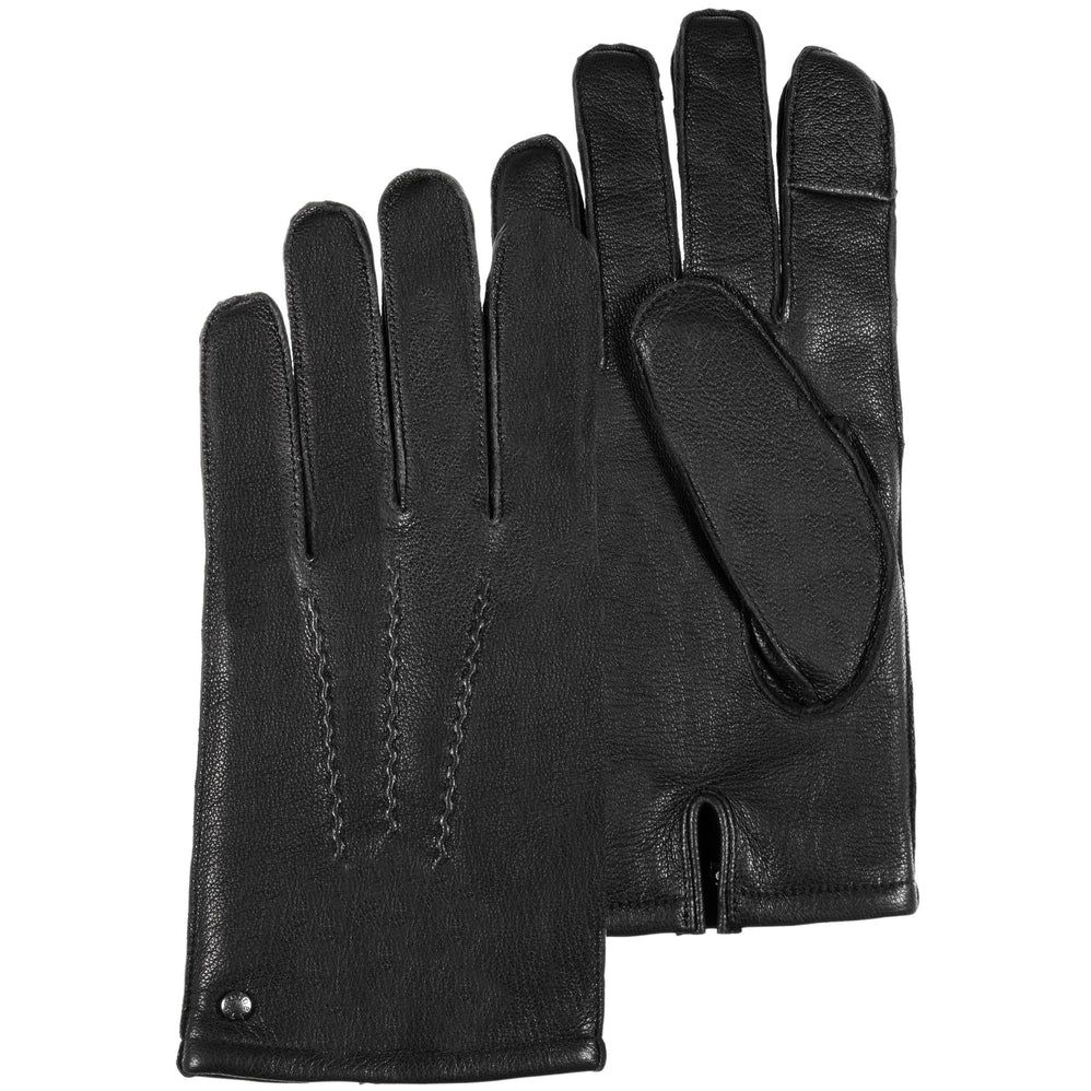 Gants cuir Homme Noir 3 baguettes - Isotoner