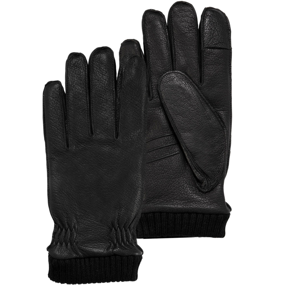 Gants Homme SmarTouch cuir élastique Noir - Isotoner
