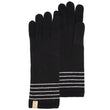 Gants longs à rayures Soft Touch Noir