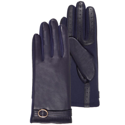 Gants Femme Cuir Fin Noir – Taille 7-8 – Doublure Acrylique – Vintage Automne