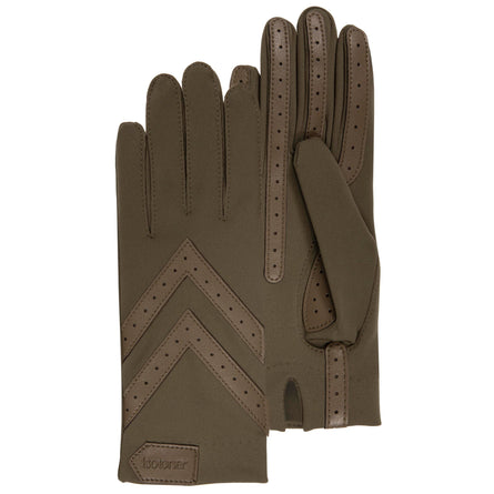 Gants Femme tissu extensible recyclé Olive - Isotoner
