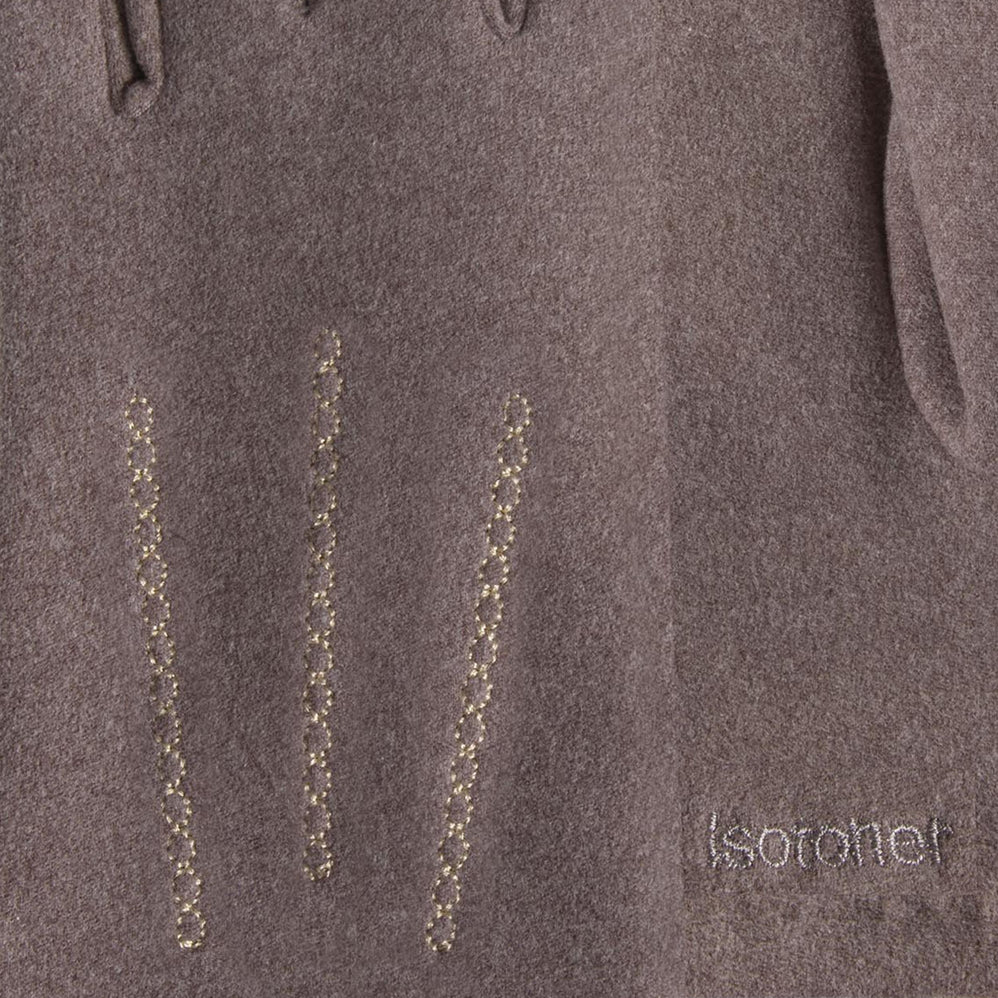 Gants Femme Microfibre Tactiles Taupe - Isotoner