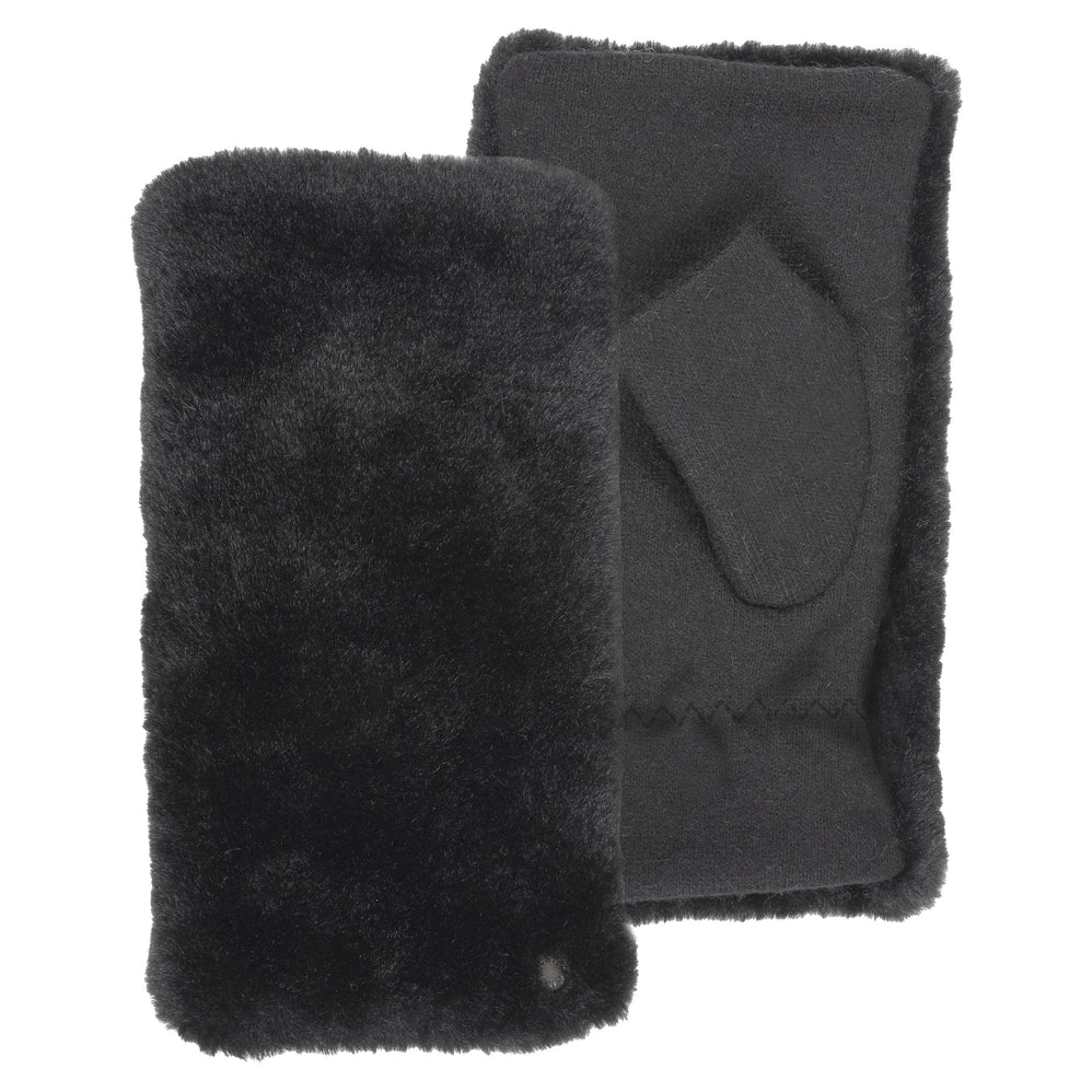 Mitaines Femme Imitation Fourrure Noir - Isotoner