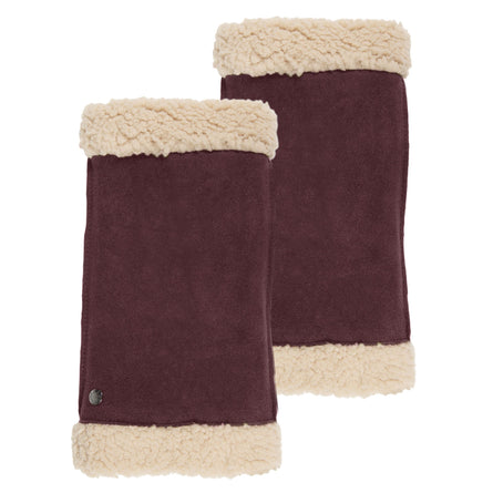 Mitaines Femme cuir velours fourré Bordeaux - Isotoner