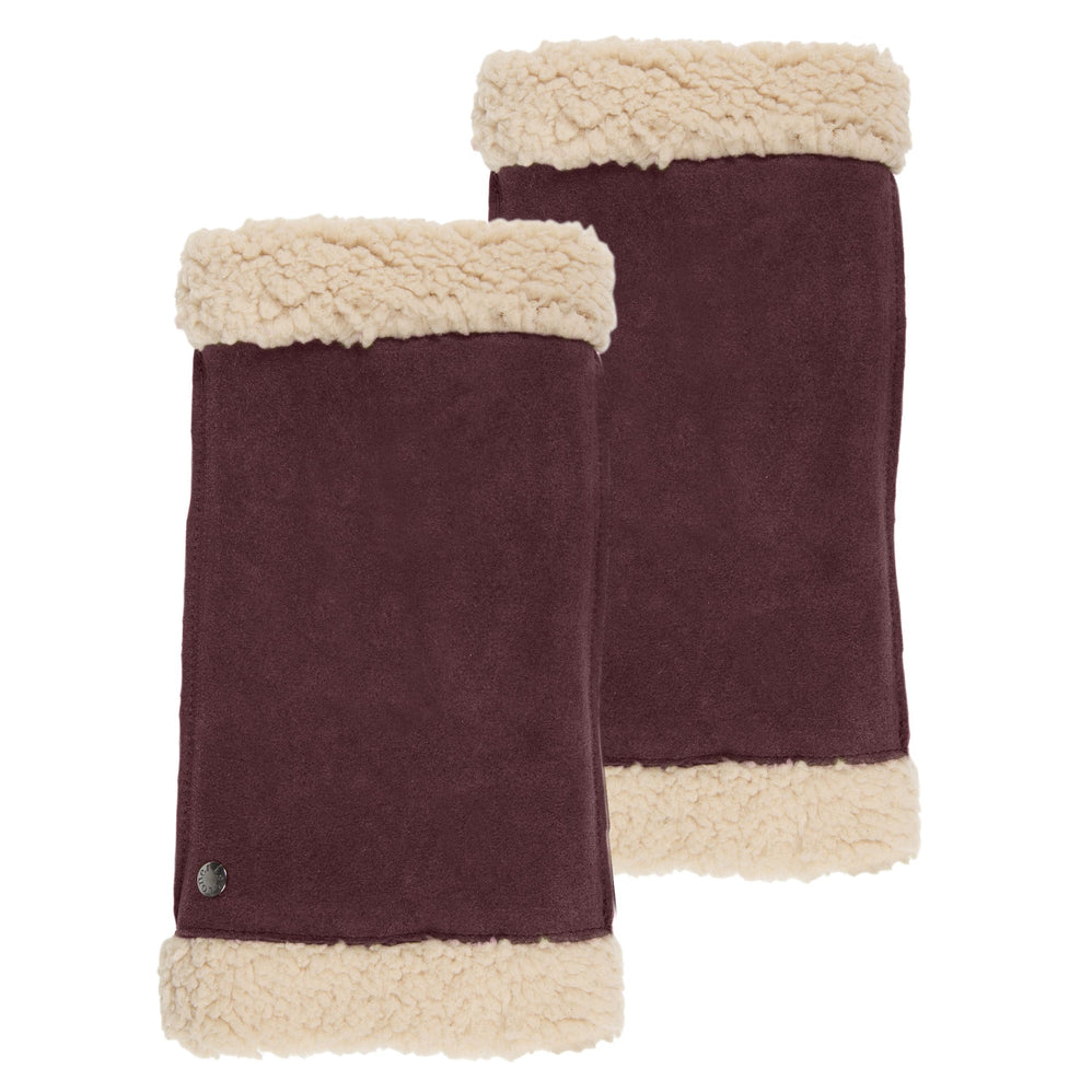 Mitaines Femme cuir velours fourré Bordeaux - Isotoner