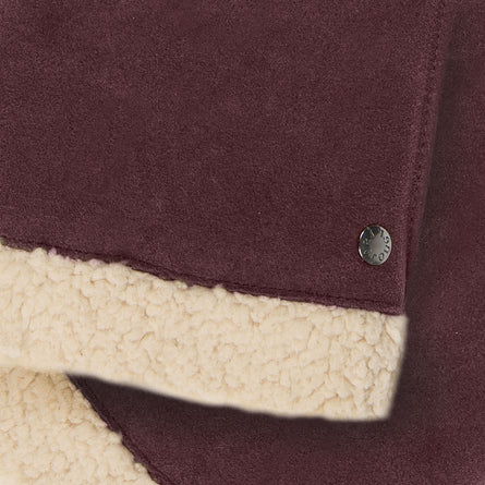 Mitaines Femme cuir velours fourré Bordeaux - Isotoner