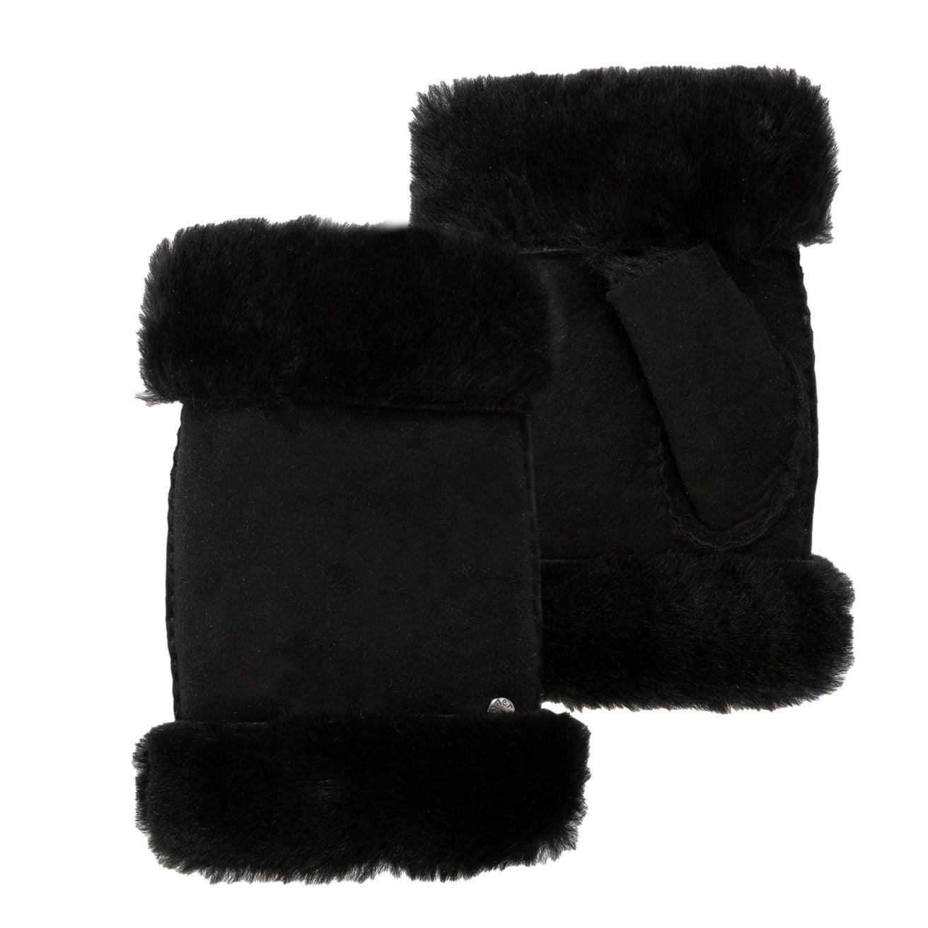 Mitaines Femme cuir chaud Noir