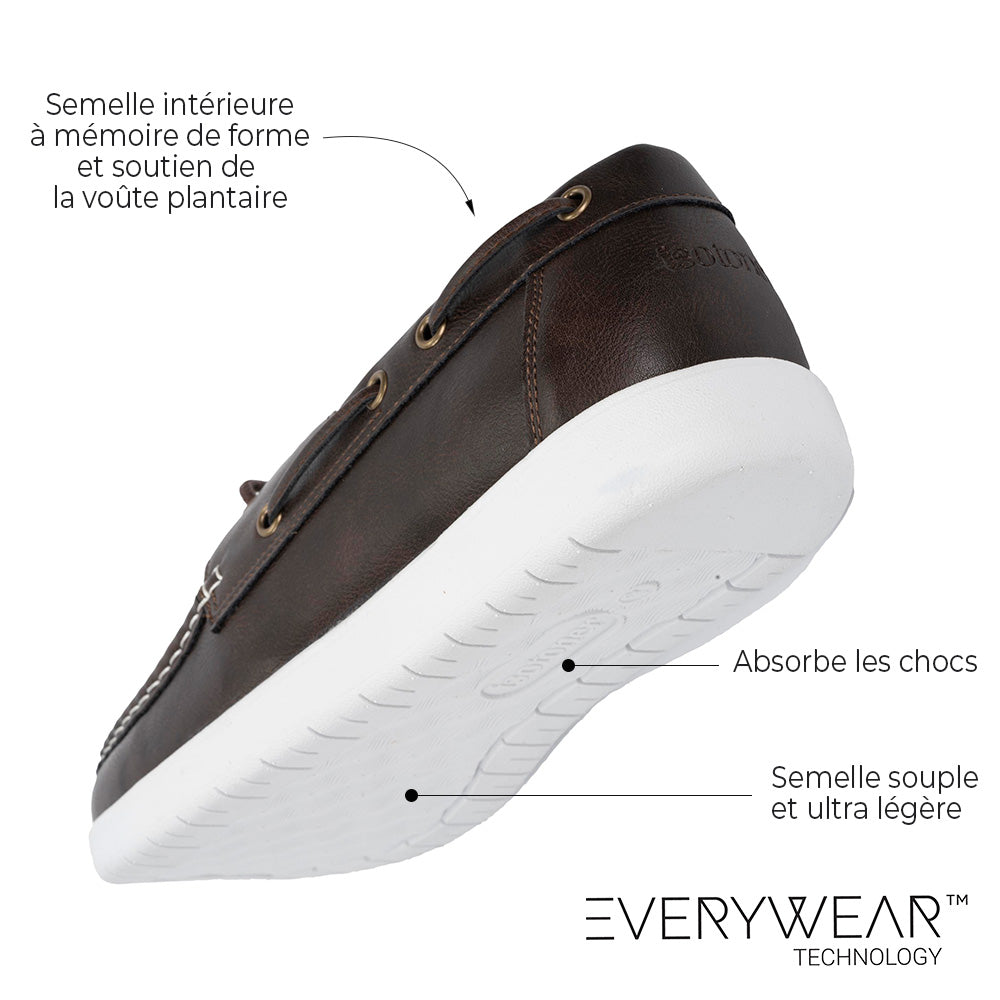 Mocassins Homme bateau Marron