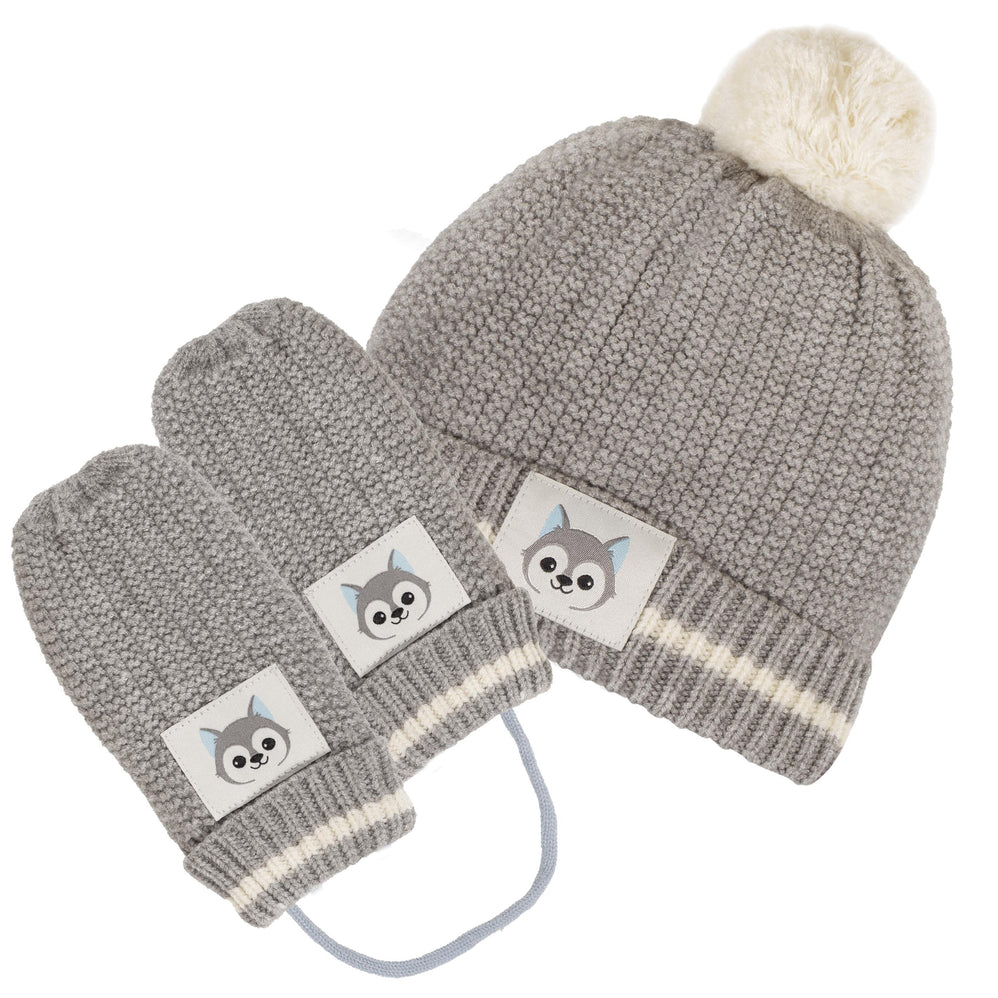 Moufles maille Enfant 2/4 ans Gris Ultra-doux - Isotoner