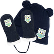 Moufles Enfant 2/4 ans Hibou Marine