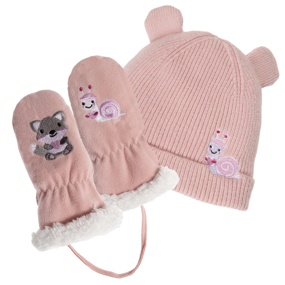Moufles Enfant 2/4 ans polaire Renard Rose - Isotoner