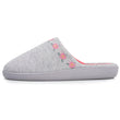 Chaussons mules Femme Fleurs Gris clair