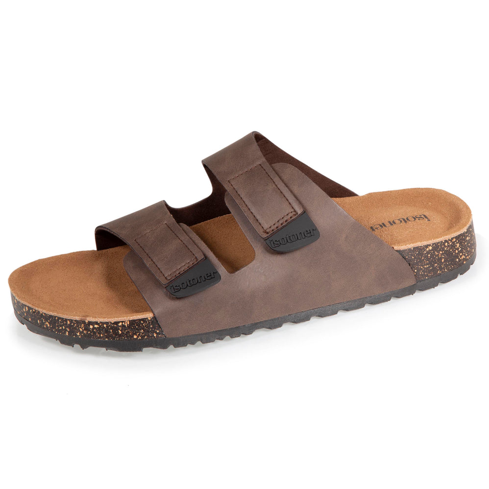 Mules sandales Homme double bride Marron - Isotoner