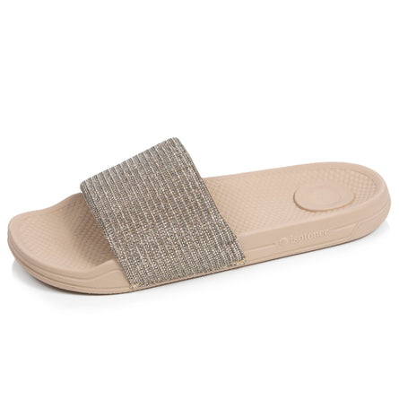 Mules Claquettes Femme EVERYWEAR™ Beige Strass - Isotoner