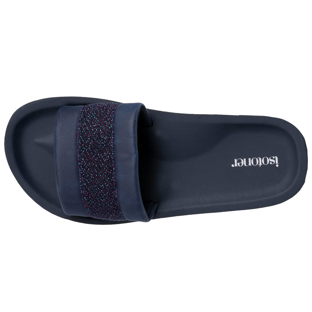 Mules Femme moulées Marine Pailleté - Isotoner