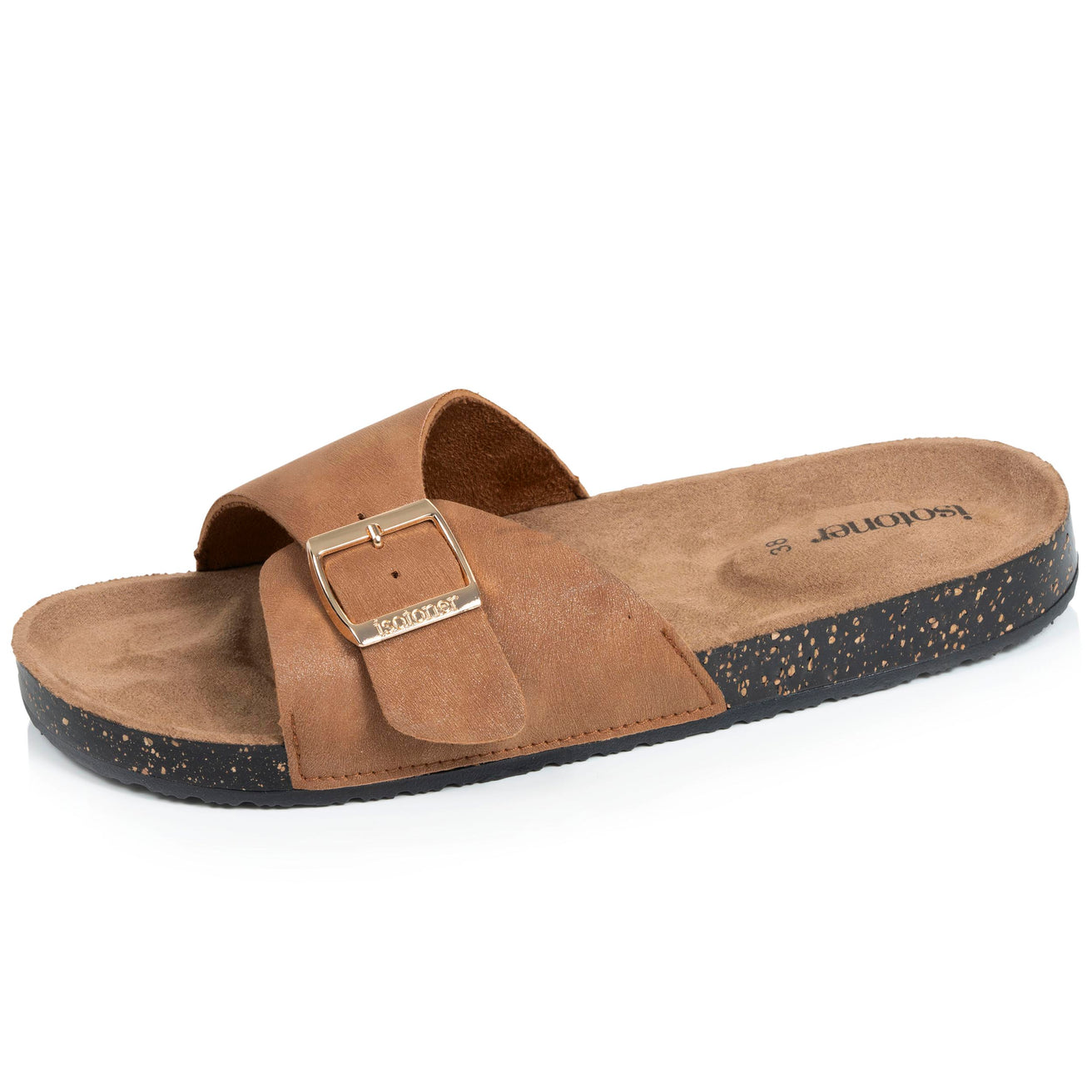 Mules Sandales Femme simple bride Camel